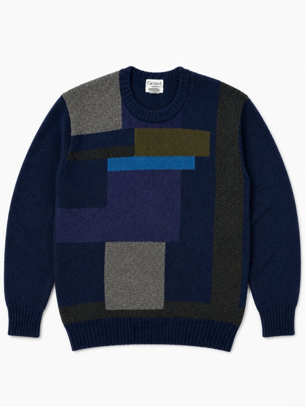 Vintage Cacharel Pure Virgin Wool Intarsia Knit Sweater - Picture 3 of 9
